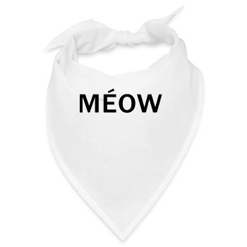 Meow Feline French Couture Typography - Bandana - Weiß - Vorne