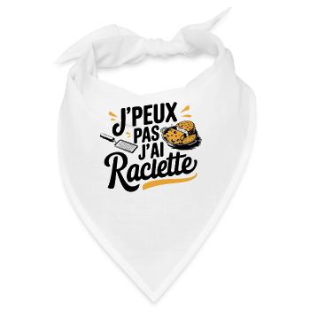 I Can't Raclette verliebt in Schweizer Käse - Bandana - Weiß - Vorne