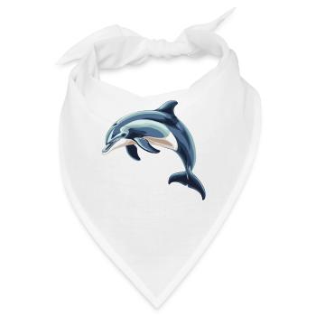 Dolphin Delfine Delfin - Bandana - Weiß - Vorne