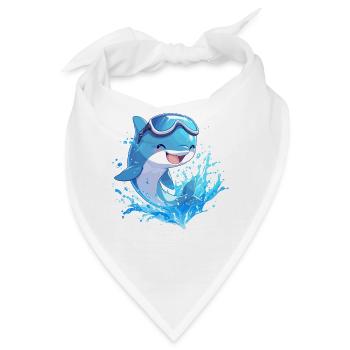 Dolphin Delfine Delfin - Bandana - Weiß - Vorne