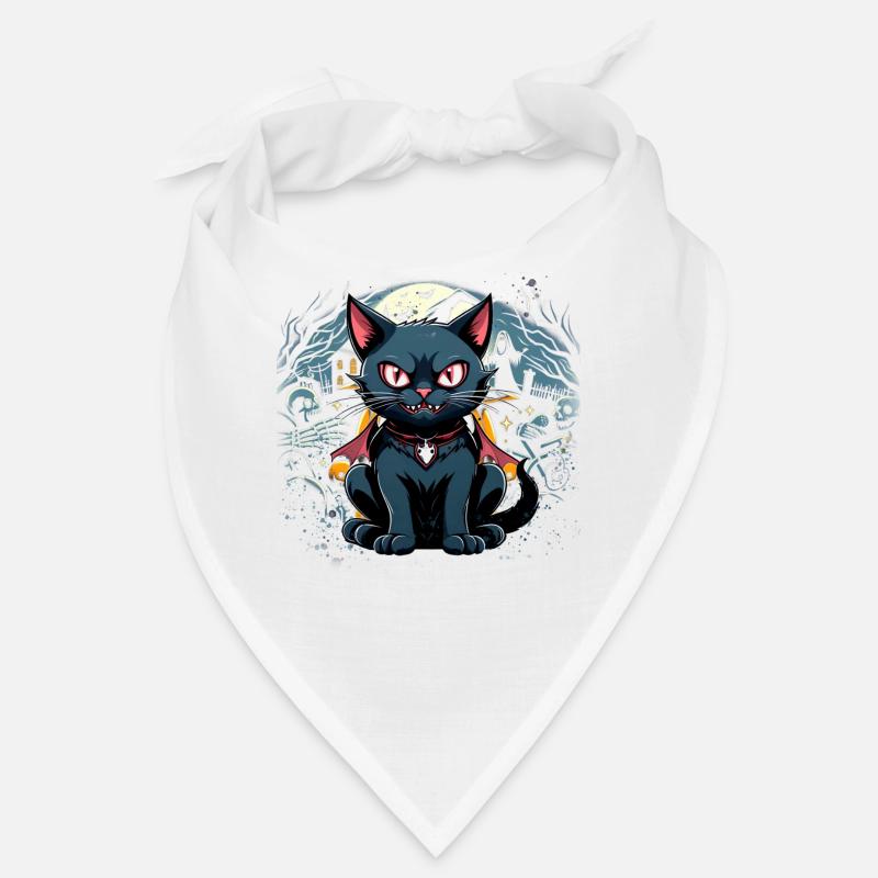 Chat noir d’Halloween en vampire Bandana