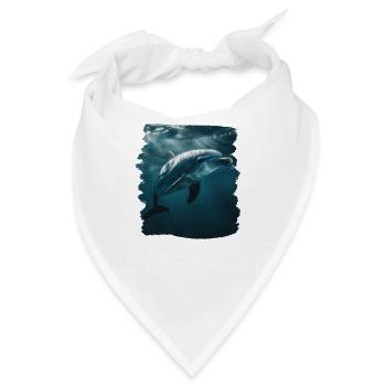 Dolphin Delfine Delfin - Bandana - Weiß - Vorne