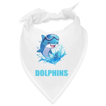 Dolphin Delfine Delfin - Bandana - Weiß - Vorne
