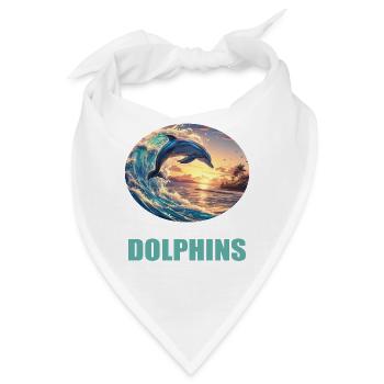 Dolphin Delfine Delfin - Bandana - Weiß - Vorne