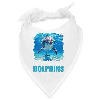 Dolphin Delfine Delfin - Bandana - Weiß - Vorne
