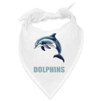 Dolphin Delfine Delfin - Bandana - Weiß - Vorne