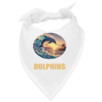 Dolphin Delfine Delfin - Bandana - Weiß - Vorne