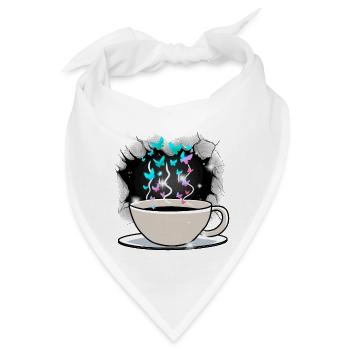 Kaffee Kaffeetasse Koffein - Bandana - Weiß - Vorne