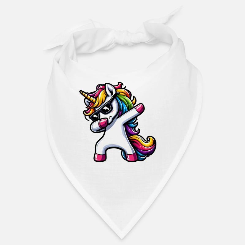 Einhorn Tupfende Überraschung Regenbogenmädchen Bandana