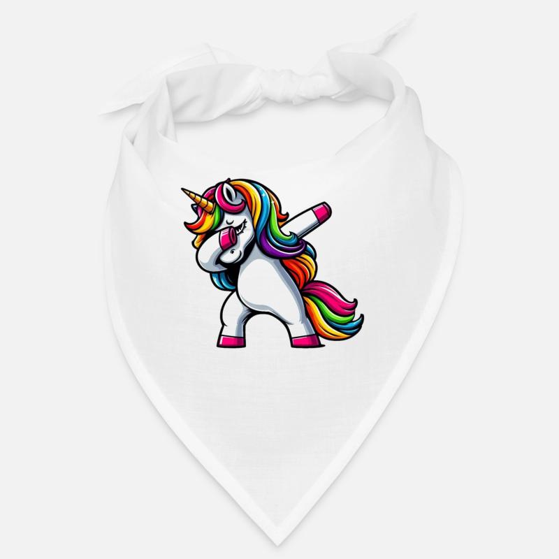 Einhorn Tupfende Überraschung Regenbogenmädchen Bandana