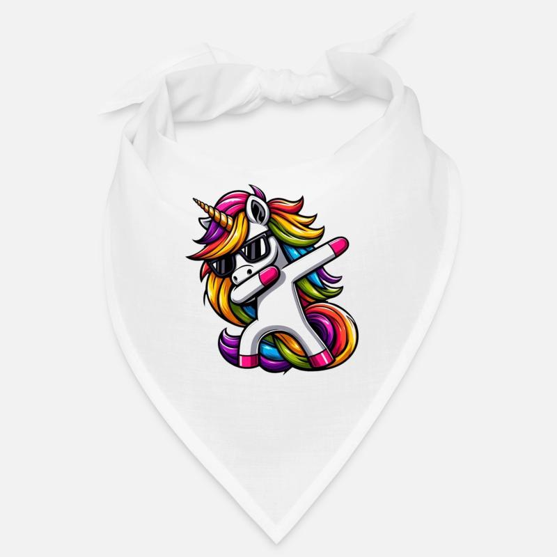 Einhorn Tupfende Überraschung Regenbogenmädchen Bandana