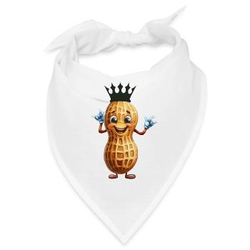 Erdnuss König Erdnusse Nuss Nüsse Erdnüsse - Bandana - Weiß - Vorne