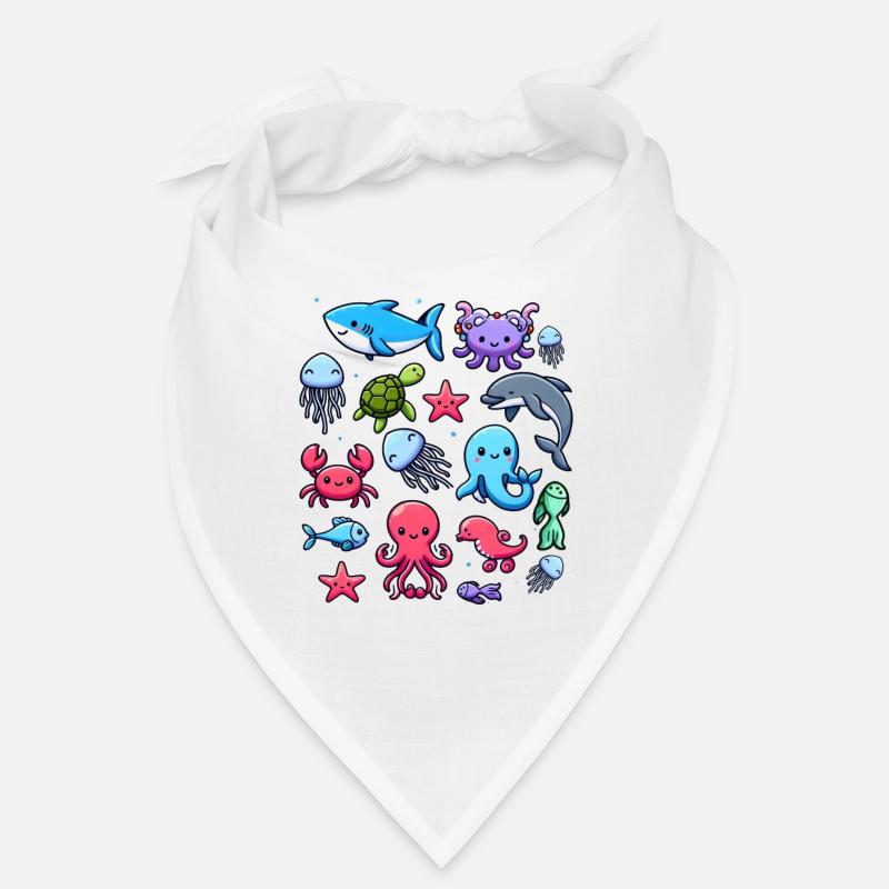 Créatures marines colorées pour les enfants Créatures marines Bandana