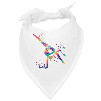 Gymnastin Mit Clubs Rhythmische Gymnastik - Bandana - Weiß - Vorne