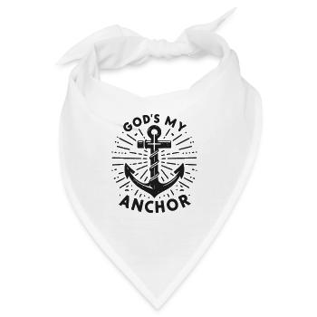 Gott ist mein Anker - Bandana - Weiß - Vorne