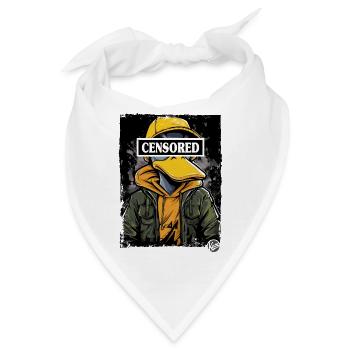 Streetwear-Hoodie zensierte Ente - Bandana - Weiß - Vorne