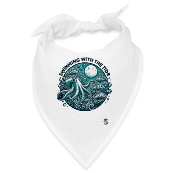 Mond und Flut, im Ozean Schwimmen mit Fischen - Bandana - Weiß - Vorne