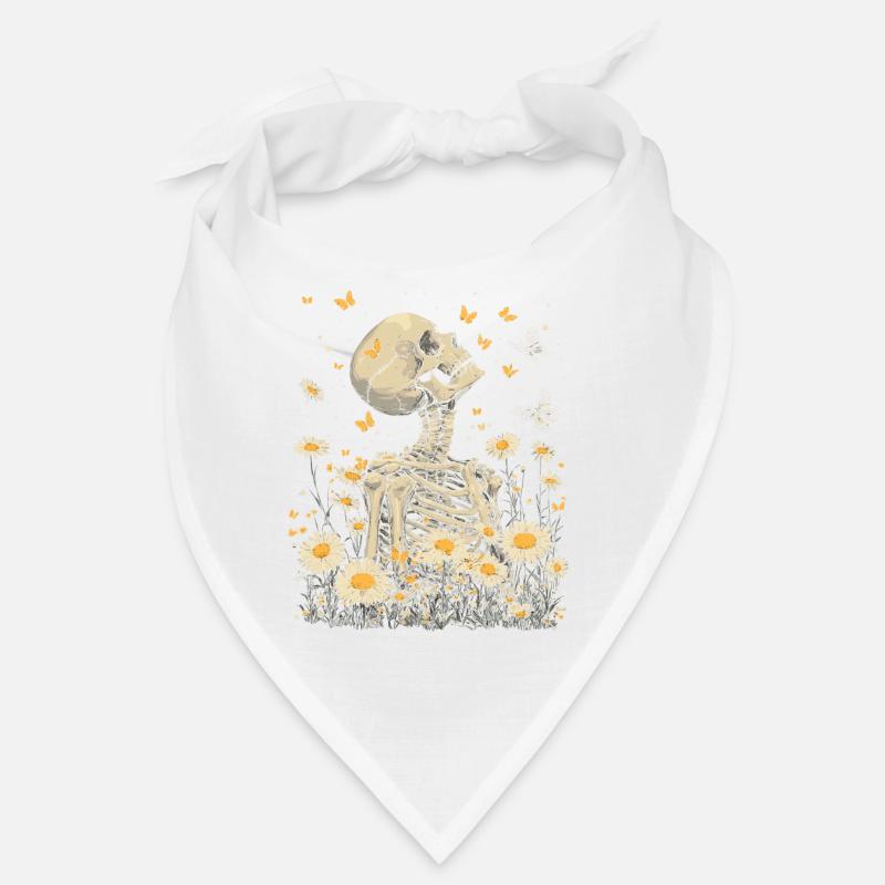 Fleurs squelettes Bandana