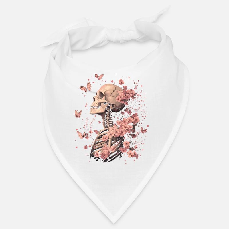 Skelett Blumen Bandana