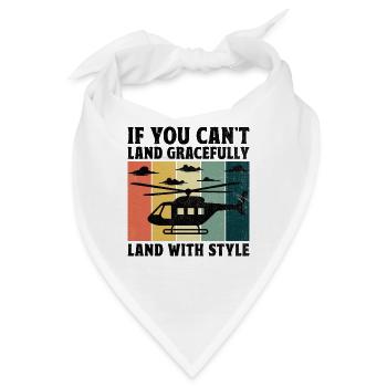Wenn Sie nicht anmutig landen können, landen Sie mit Style Helic - Bandana - Weiß - Vorne