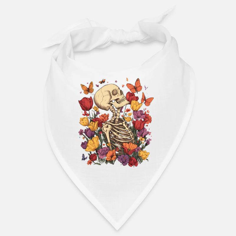 Skelett Blumen Bandana