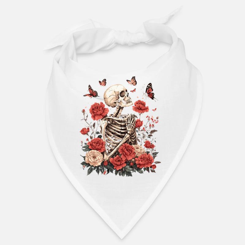 Fleurs squelettes Bandana