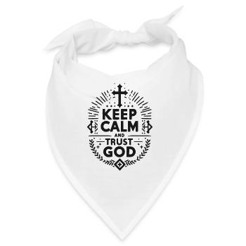 Bleib ruhig und vertraue Gott - Bandana - Weiß - Vorne