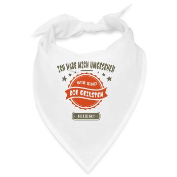 Wir sind die Geilsten hier - Bandana - Weiß - Vorne