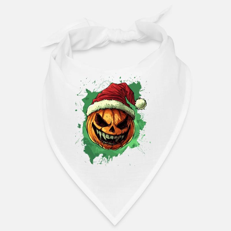 Halloween Gift Pumpkin with Santa Hat Decoration Bandana