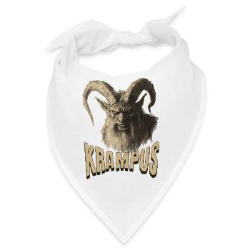 Krampus mit Schriftzug - Bandana - Weiß - Vorne