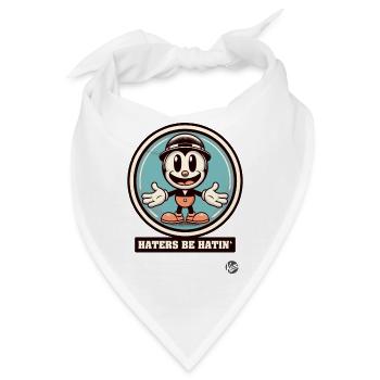 Retro Vintage Cartoon – Haters Be Hatin' - Bandana - Weiß - Vorne