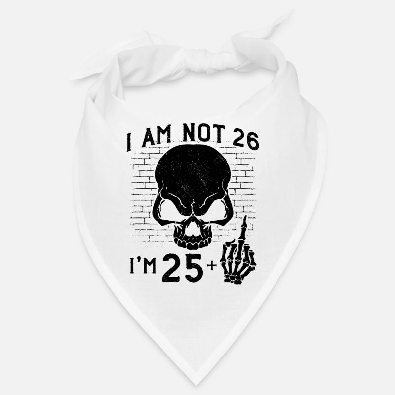 Ich bin 25 plus Mittelfinger - 26. Geburtstag Bandana