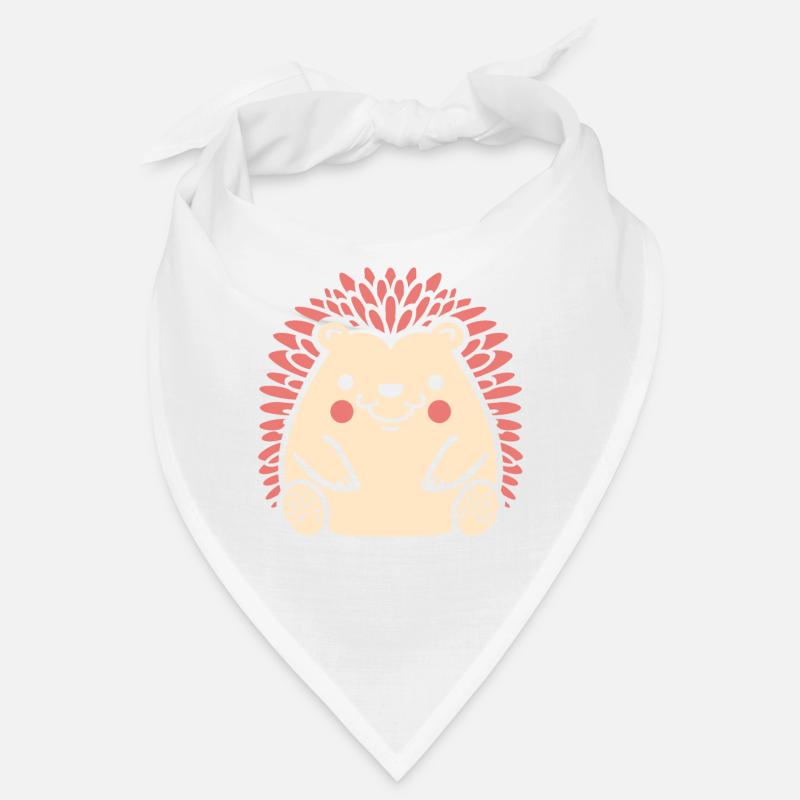 hérisson - Bandana - blanc