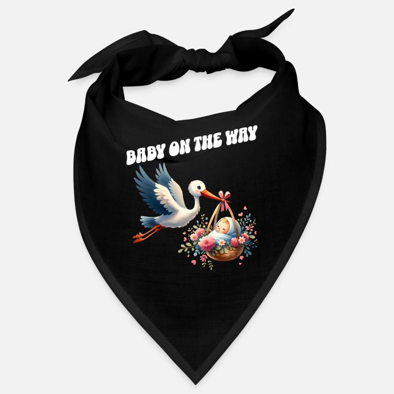 Bientôt je serai une mère, un bébé en route, une cigogne Bandana