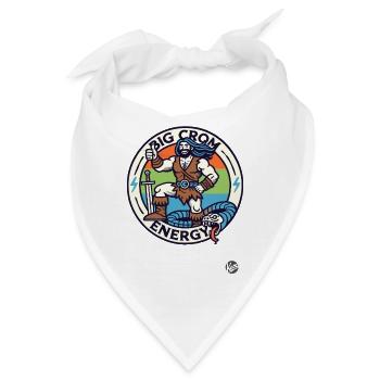 Daumen hoch vom Schwert-Barbar. Große Crom Energie - Bandana - Weiß - Vorne