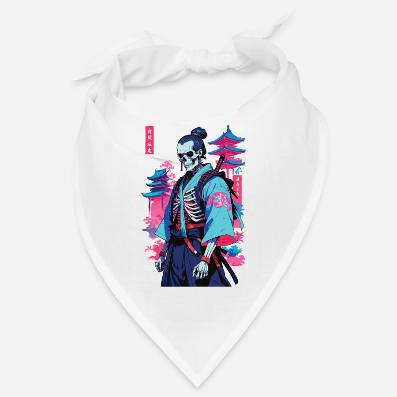 Oni Skelett Samurai Vaporwave Aesthetic Bandana