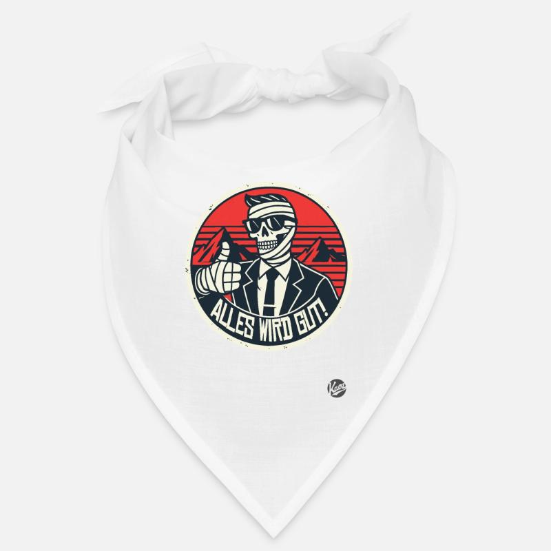 Thumbs Up Skeleton Mummy: Everything Will Be Fine Bandana