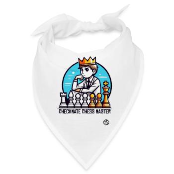 Schachmatt Junge mit Krone Meister im Schach - Bandana - Weiß - Vorne