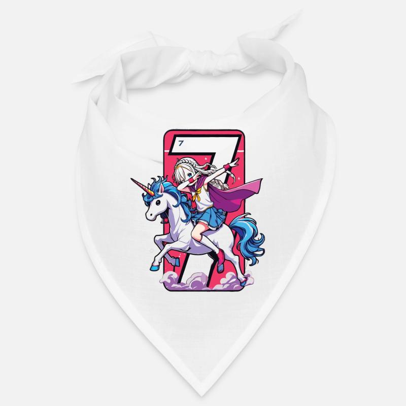 Geburtstag 7 Jahre Einhorn Dab Bandana