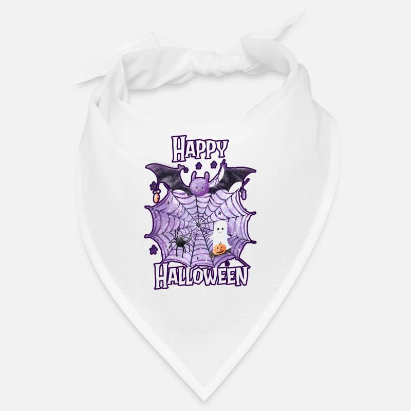 Happy Halloween spider web with cute spider Bandana