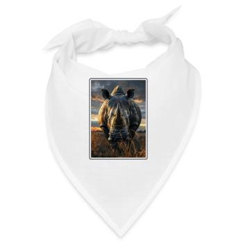 Rhino Nashörner Nashorn - Bandana - Weiß - Vorne