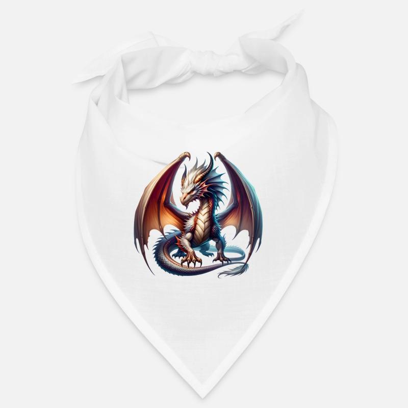 Drache - Bandana - Weiß