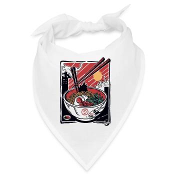 Angriff der Ramen-Stäbchen - Bandana - Weiß - Vorne
