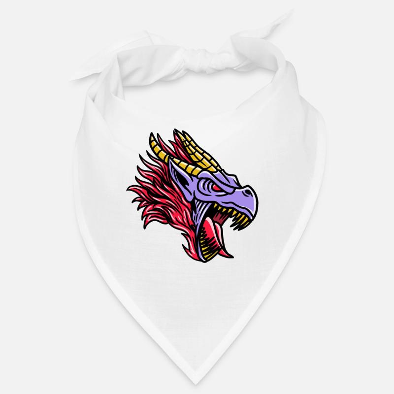 Fantasy RPG Dragon Magic Dungeon - Bandana - Weiß