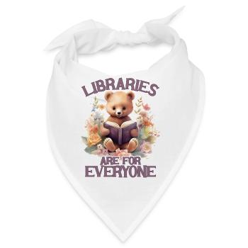 Bibliotheken Sind Für Alle Da Bibliothekar - Bandana - Weiß - Vorne