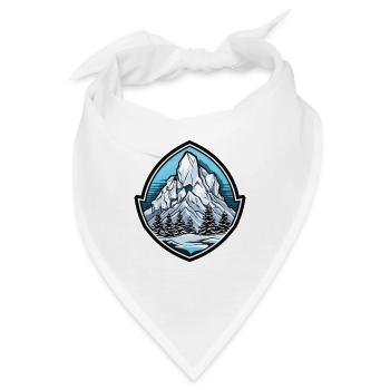 Berge Mountains - Bandana - Weiß - Vorne
