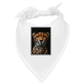 Cheetah Geparde Gepard - Bandana - Weiß - Vorne