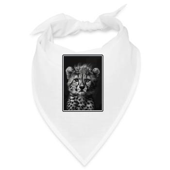 Cheetah Geparde Gepard - Bandana - Weiß - Vorne