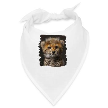 Cheetah Geparde Gepard - Bandana - Weiß - Vorne