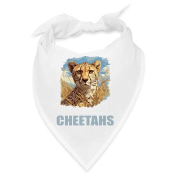 Cheetah Geparde Gepard - Bandana - Weiß - Vorne